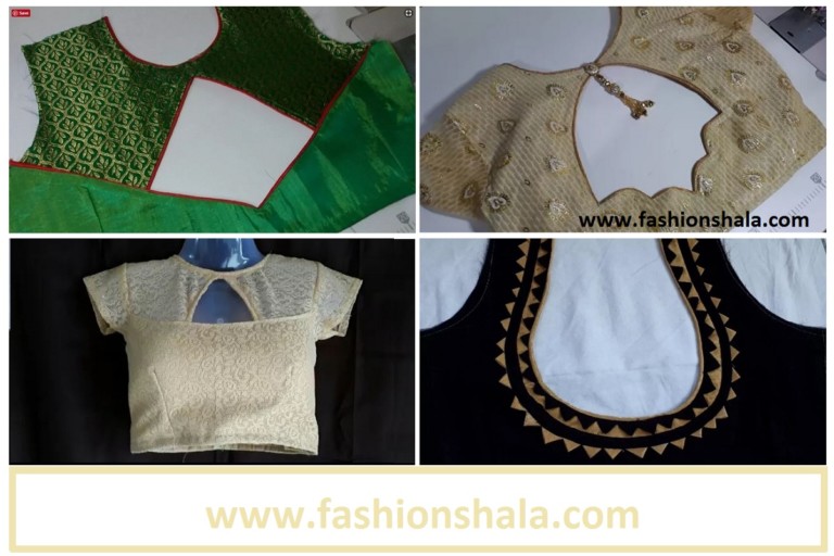 Easy & Beautiful Blouse Back Neck Design Cutting & Stitching Tutorial ...
