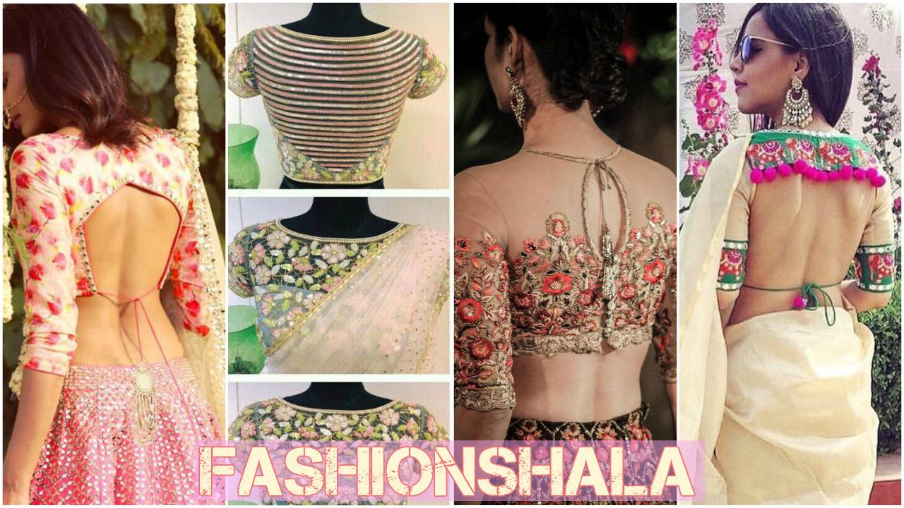 Wedding Special Back Neck Blouse Designs For Girls Fashionshala