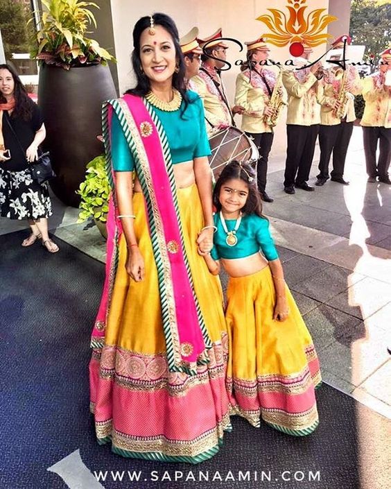 Indian Mother And Daughter Matching Dresses Fashionshala