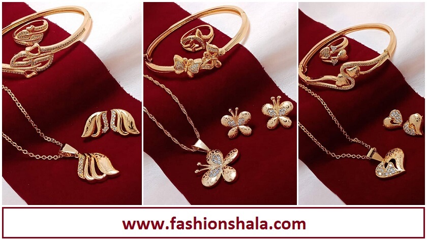 Buy CLARA Silver Gold Rhodium Plated Swiss Zirconia Zion Pendant Earrings  Chain Set for Women Online