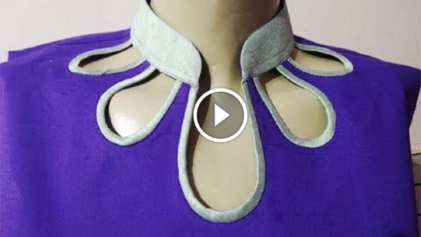 💁Very Elegant Boat Neck Design / Button Kurti Neck - YouTube