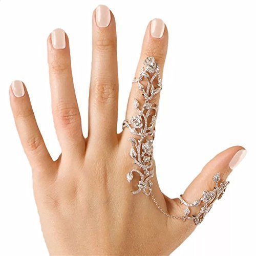 Diamond Bezel Finger Bracelet  DiAi Designs
